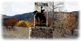 Story Wyoming - Location of Water Wheel Weddings and Bed and Breadfast with a view of the Big Horn Mountains.